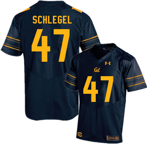 Men #47 Drew Schlegel Cal Bears College Football Jerseys Sale-Navy